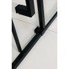 Душевая дверь TDSS-130/03C-8L, раздвиж 1300*2000, проф черный + торцевое стекло TSS-1000/03C-8 1000*2000, проф черный