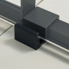 Душевая дверь TDSS-140/03C-8R, раздвиж 1400*2000, проф черный + торцевое стекло TSS-900/03C-8 900*2000, проф черный
