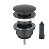 Донный клапан с переливом, универсальный Timo 8211/03 черный