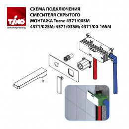 Смеситель для раковины встроенный Timo Torne 4371/02SM антик