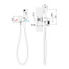 Смеситель встроенный с гигиеническим душем Timo Caisa 9038/19SM розовое золото