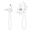Смеситель встроенный с гигиеническим душем Timo Caisa 9137/00SM хром