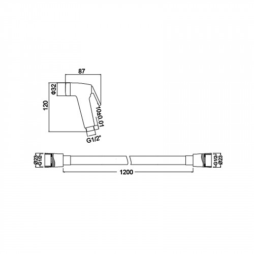 Гигиенический душ Timo SG-3052 chrome